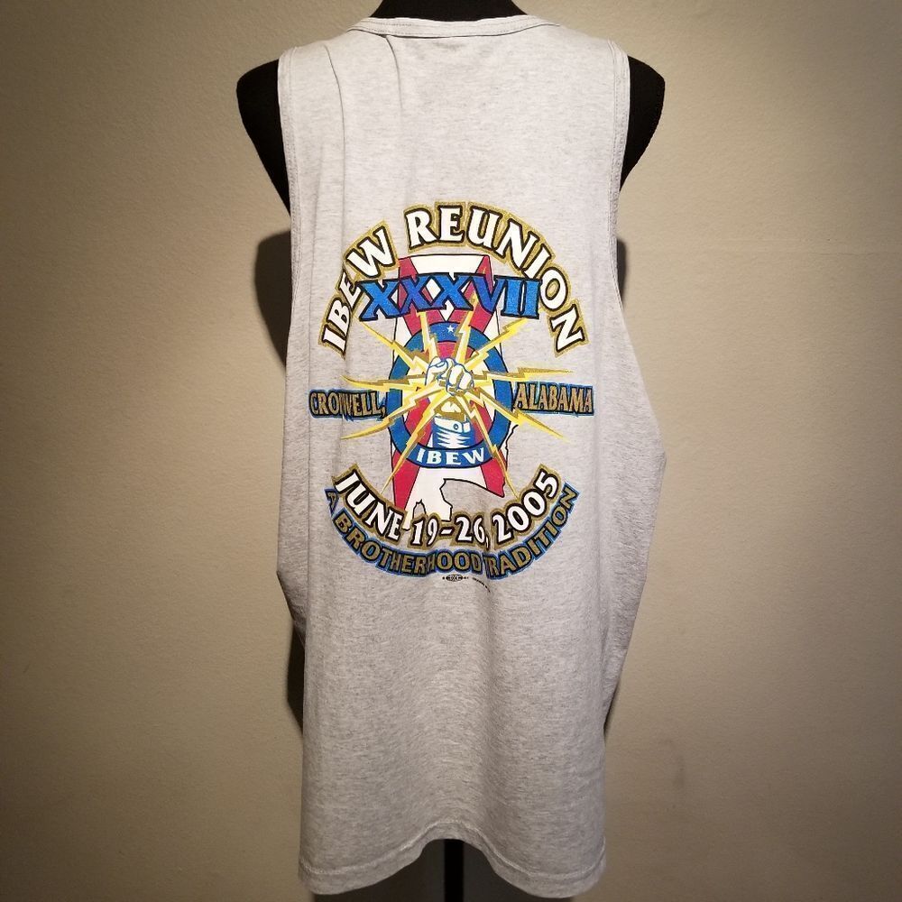 IBEW REUNION TANK TOP 2XL USA MADE 2005 CROPWELL ALABAMA.  (PUR1)